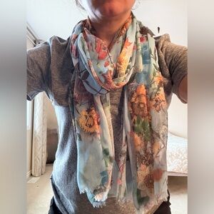 FLORAL COTTON SCARF BRAND NEW